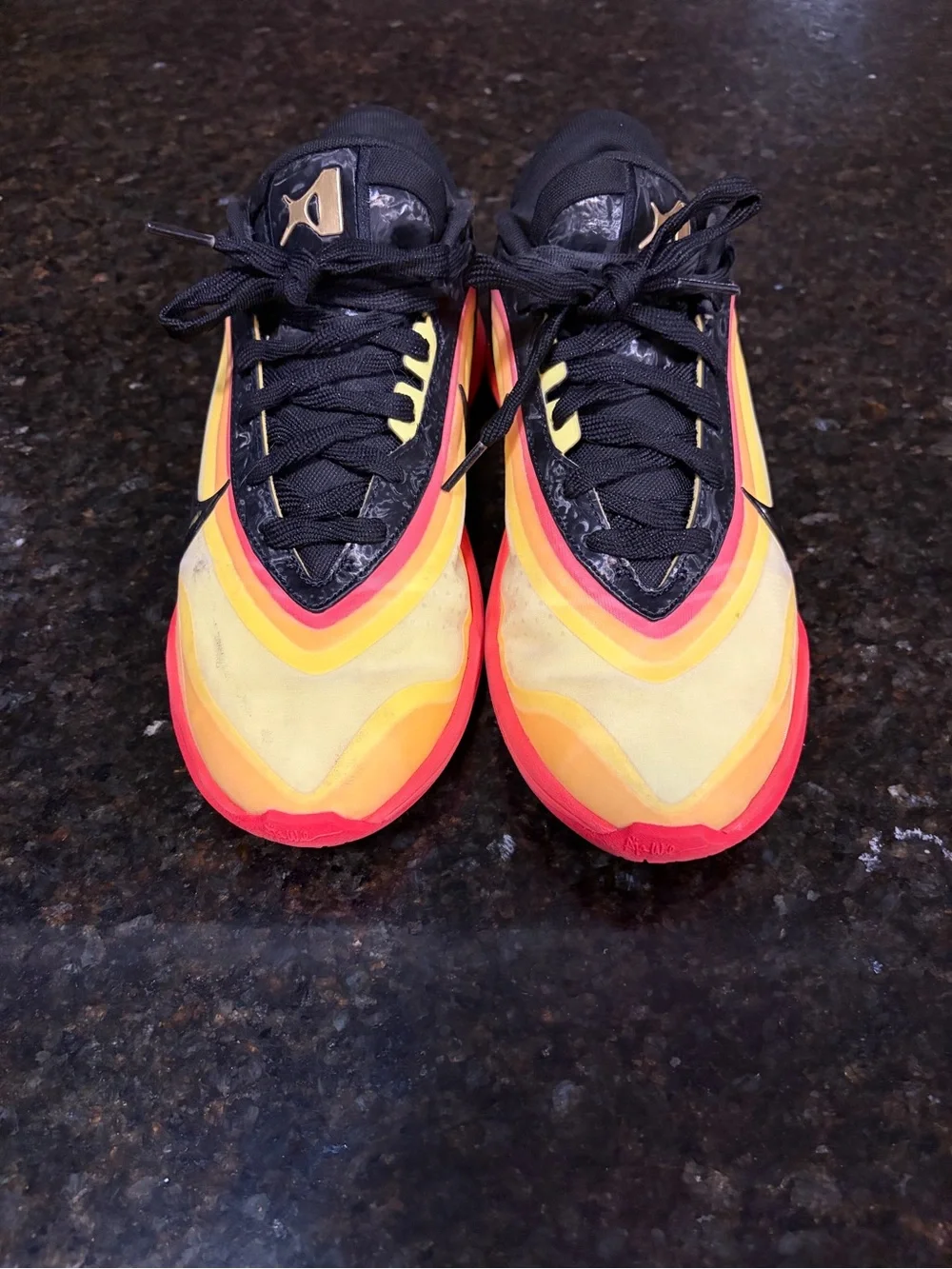 Nike A'One All-Star Basketball Low Top Sneaker Black/Gold/Crimson HQ1728-001